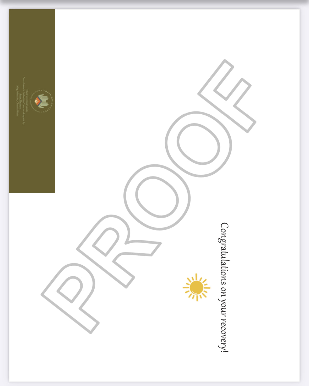 "Congrats on Your Recovery" Greeting Card (BLANK INSIDE)