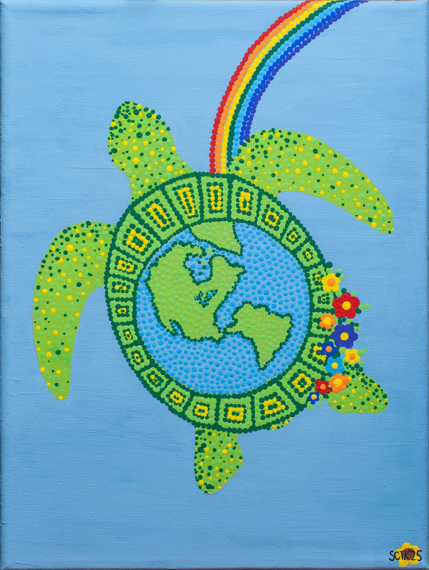 "Turtle Island Dotted" Art Print