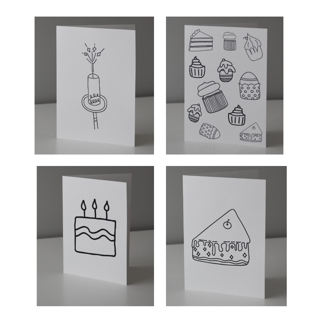 Colour-Your-Own: Birthday Cards (10 Pack)