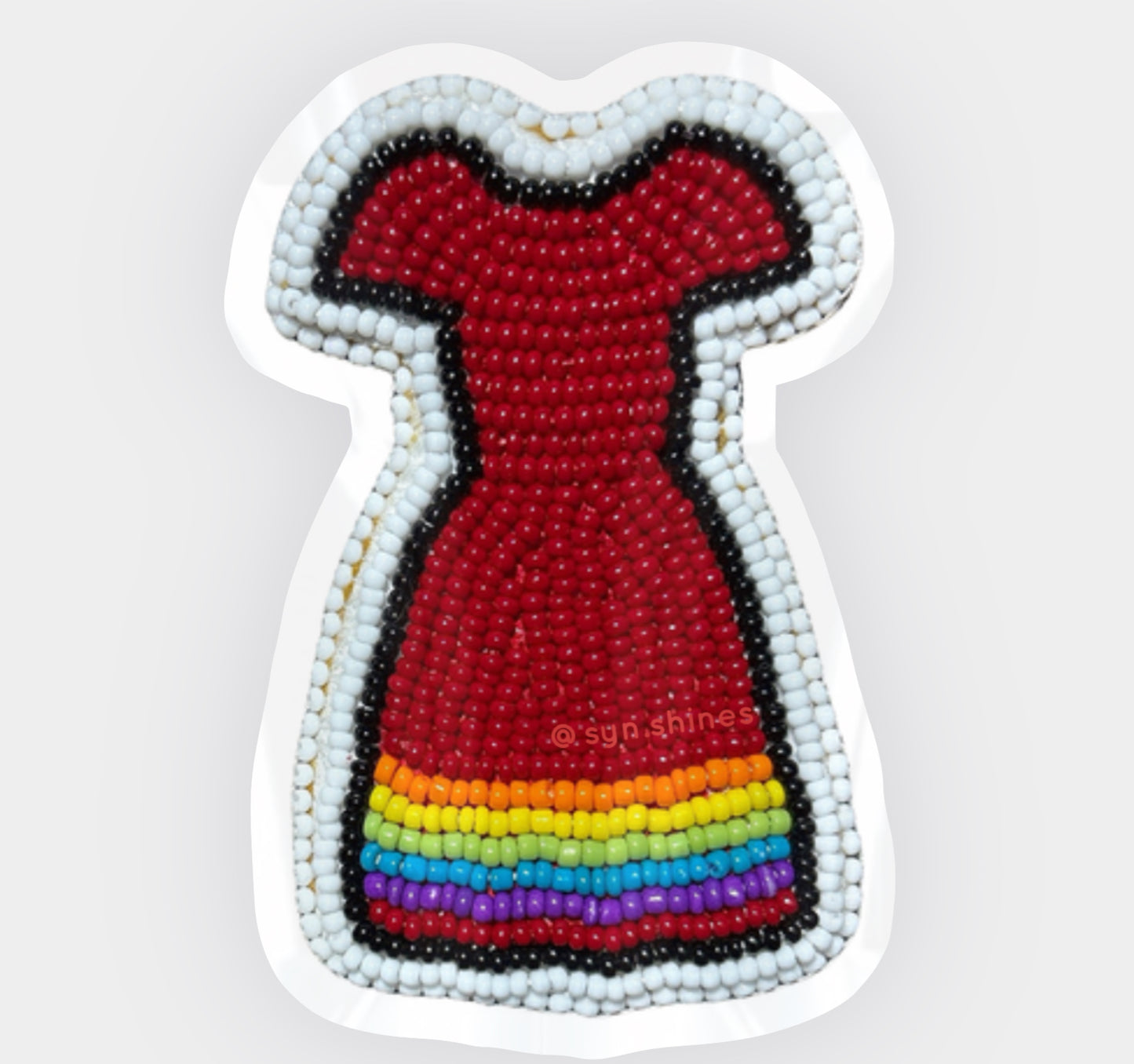 “Beaded Red Dress” Sticker