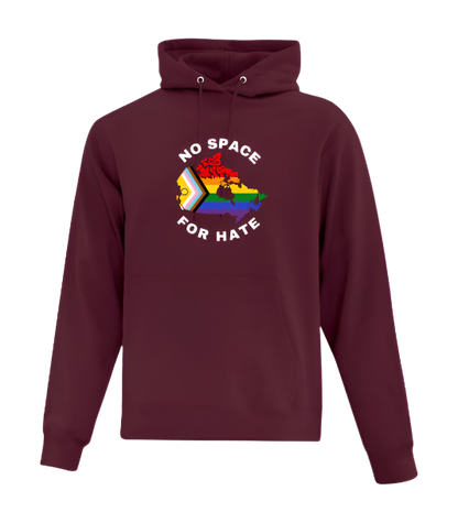 Hoodie - No Space For Hate Canada Map