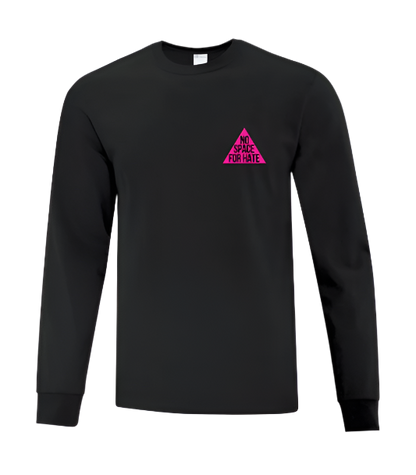 Long Sleeve T Shirt -Pink Triangle