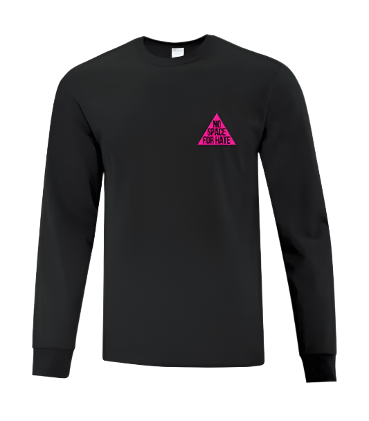 Long Sleeve T Shirt -Pink Triangle