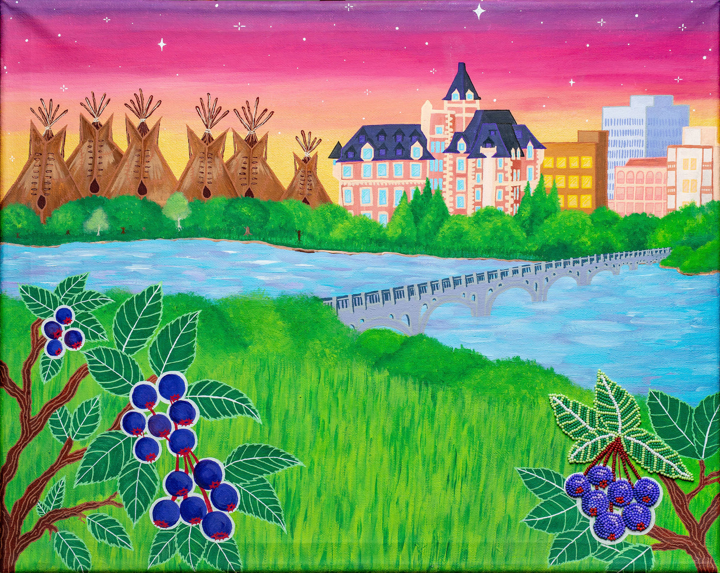 "Mânimesaskwâtan" Art Print