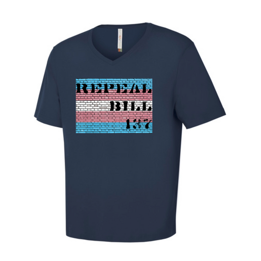 V Neck T-Shirt - Repeal Bill 137