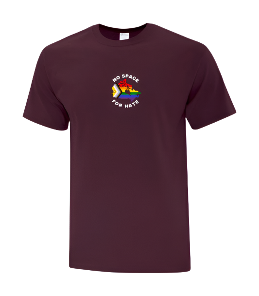 T-Shirt - No Space For Hate Canada Map (Small Graphic)