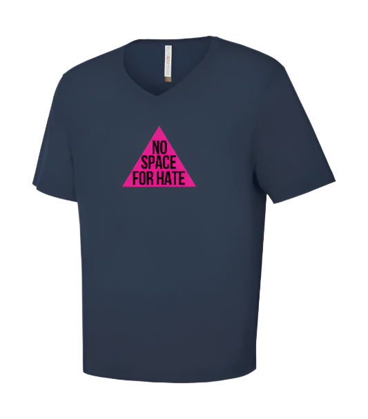V Neck T-Shirt - Pink Triangle