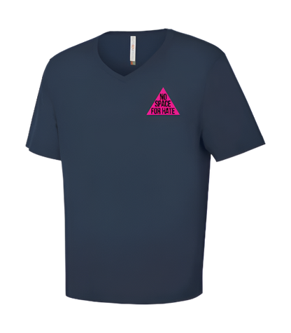 V Neck T-Shirt - Pink Triangle