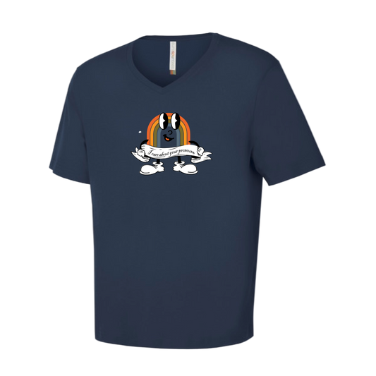 V Neck T-Shirt - I Care About Your Pronouns