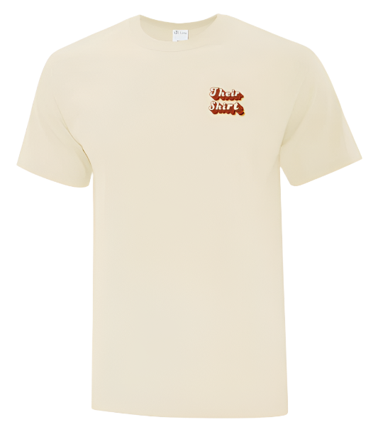Beige t-shirt with Their Shirt on the chest against
