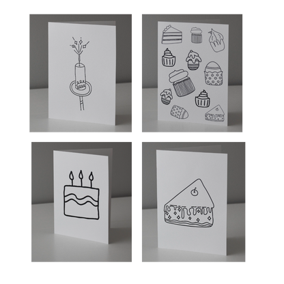 Colour-Your-Own: Birthday Cards (10 Pack)