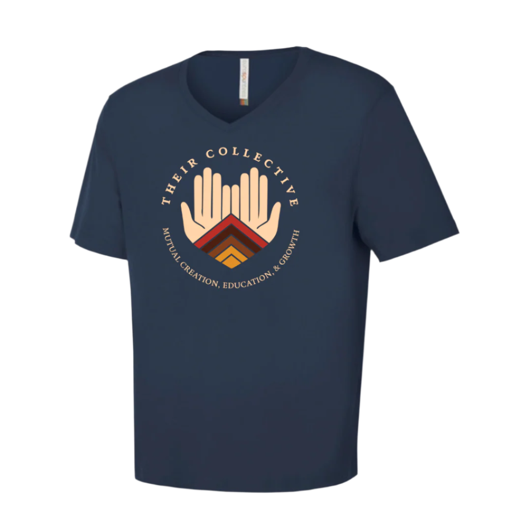 V Neck T-Shirt - Their Collective Logo