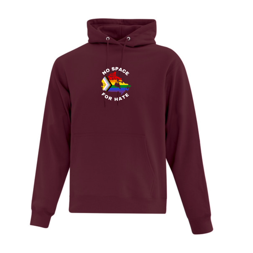 Hoodie - No Space For Hate Canada Map