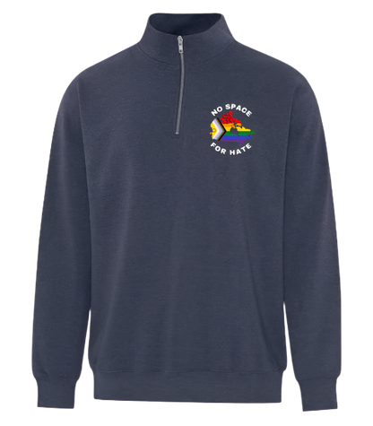 1/4 Zip Pullover - No Space for Hate Canada Map