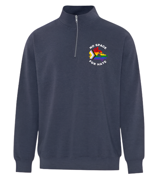 1/4 Zip Pullover - No Space for Hate Canada Map