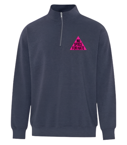 1/4 Zip Pullover - Pink Triangle