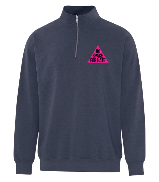 1/4 Zip Pullover - Pink Triangle