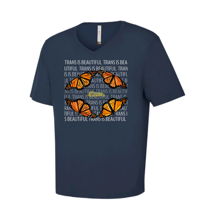 V Neck T-Shirt - Trans Is Beautiful