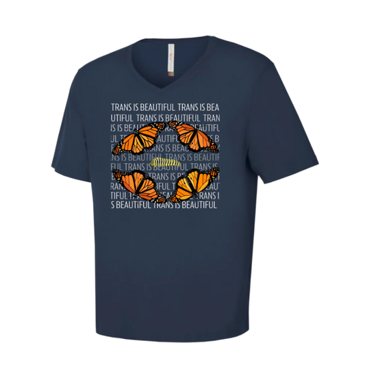 V Neck T-Shirt - Trans Is Beautiful