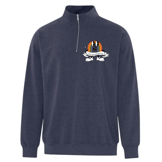 1/4 Zip Pullover - I Care About Your Pronouns.